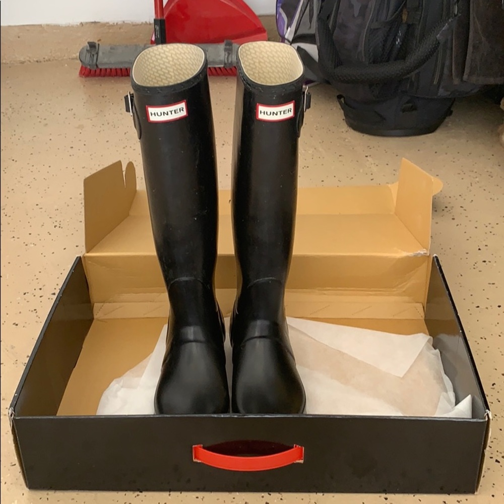 Hunter Boots - Black - Size 8 - Original Tall